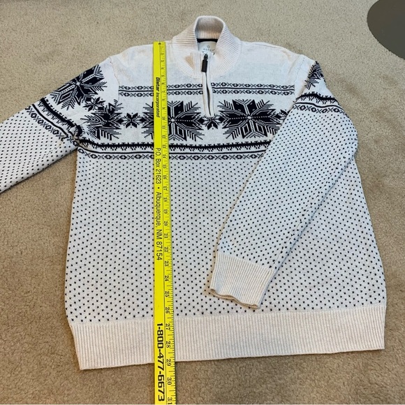 Men’s Fair Isle 1/4 Zip Aspen Sweater- Sz M - Picture 8 of 15